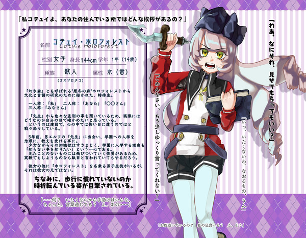 【ファン学2】コテュイ・ホロフォレスト【キャラシ】