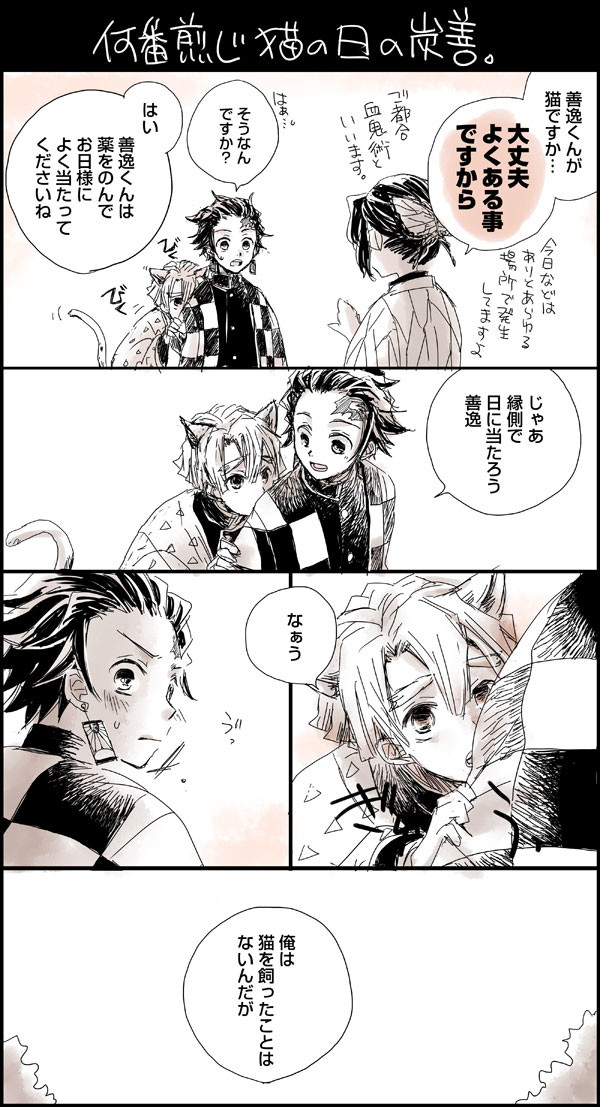 ねこの日と次の日の炭善