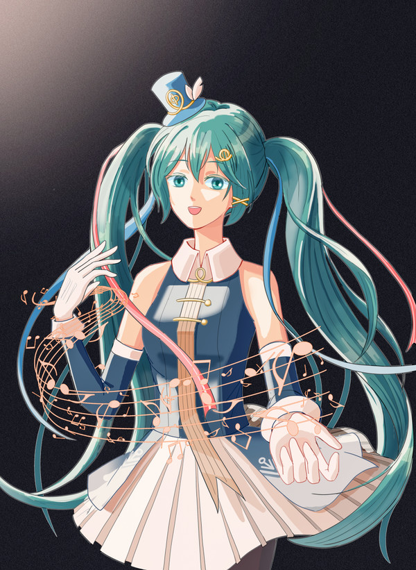 first time drawing miku !