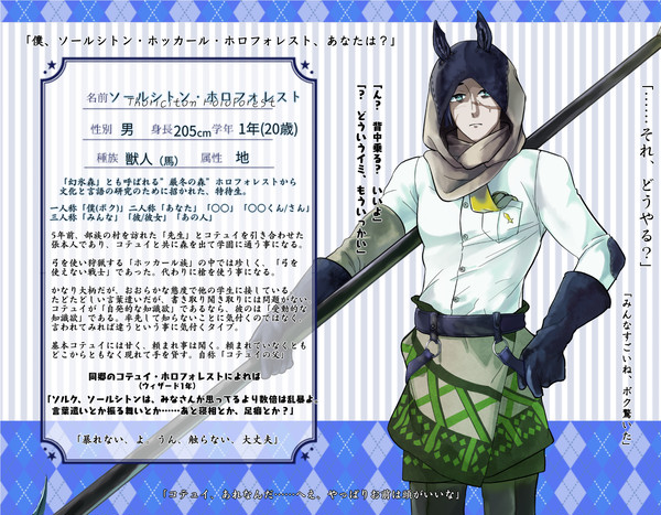 【ファン学2】ソールシトン・ホロフォレスト【キャラシ】