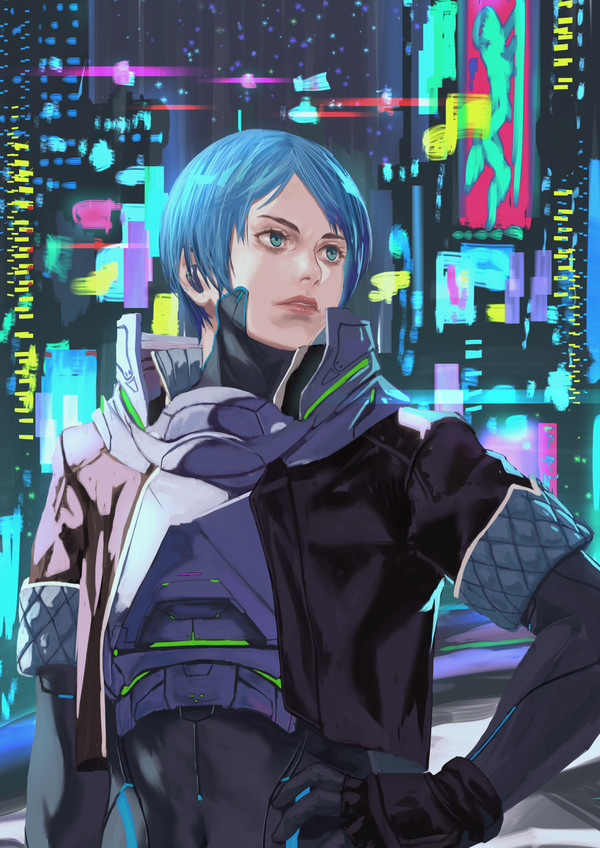 サイバーパンク女隊員