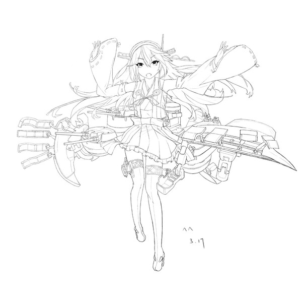 舰娘线稿