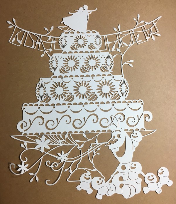 アナと雪の女王　切り絵