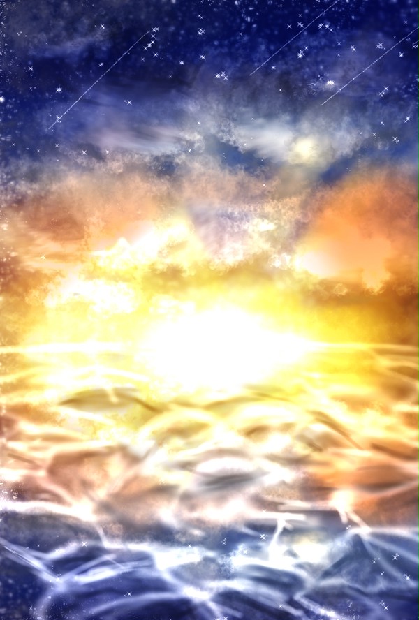 空の修行イラスト。