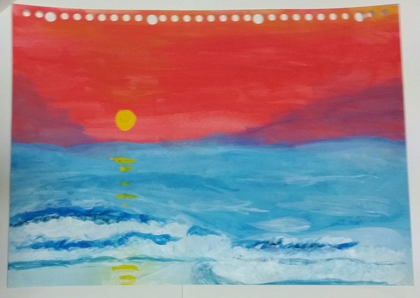 夕暮れのゴールドコースト 模写