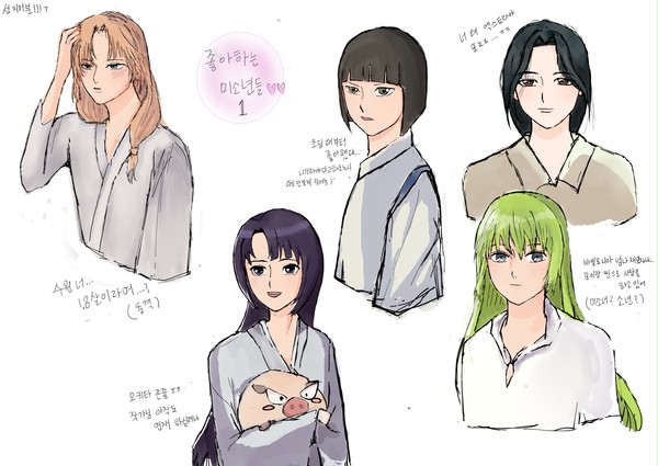 好きな美少年たちを描いてみた!!