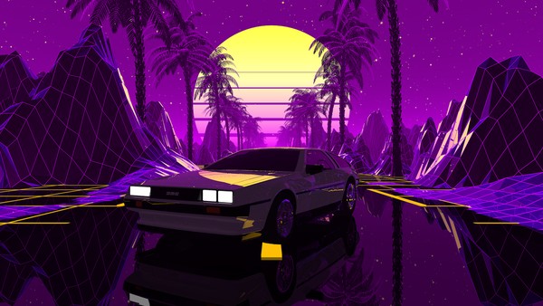 Retro Delorean Car Render