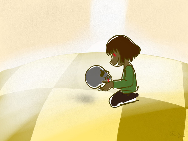 Chara x Sans （伊藤誠pose)