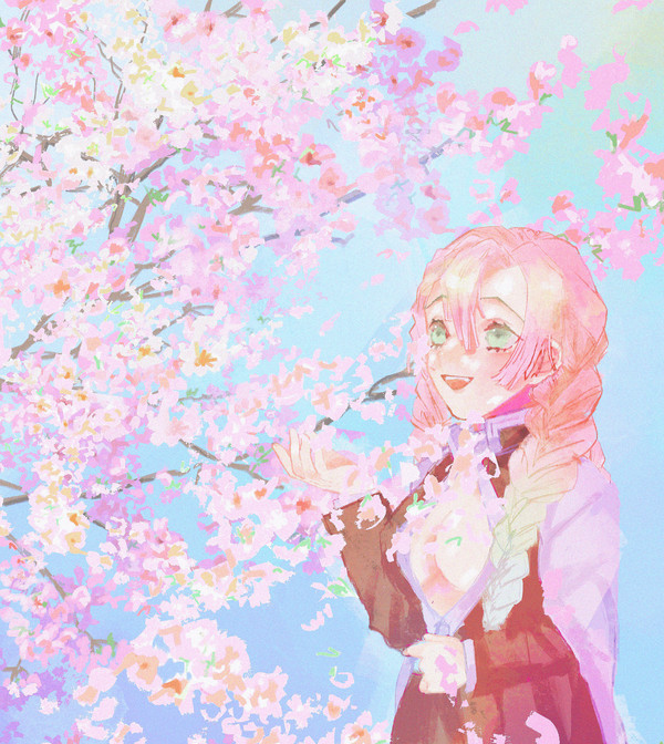 蜜璃ちゃんと桜