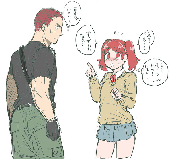 ギロ夏落書き(擬人化)