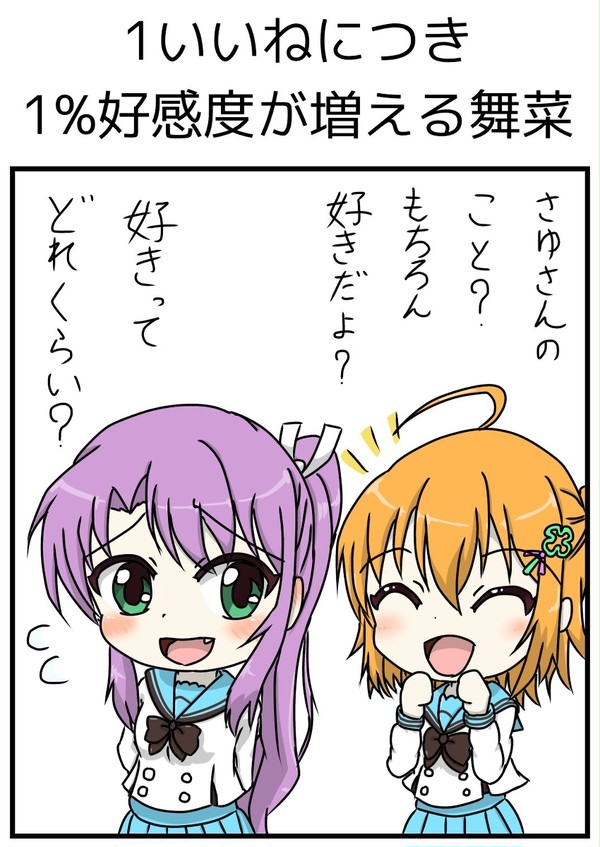 １いいねにつき１％好感度が上がる舞菜