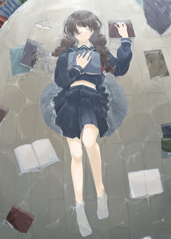 「     本に溺れる     」