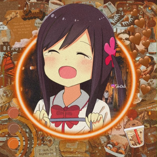 edited drawing of Hitori Bocchi
