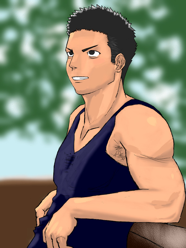 タンクトップ男子