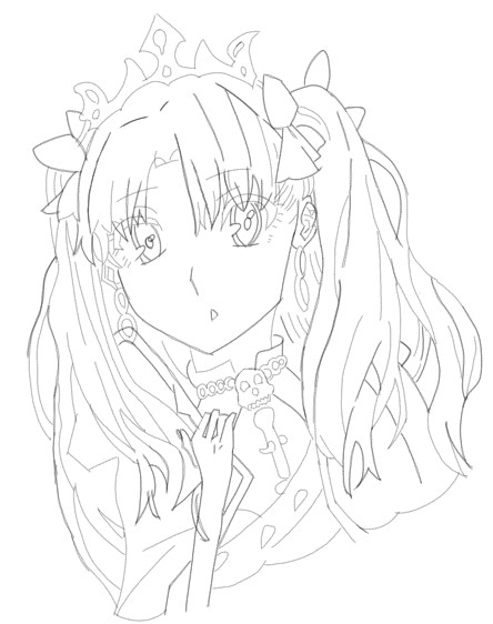 [FGO]エレシュキガル　線画落書き