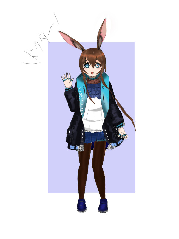 アーミヤ(アークナイツ)　練習絵