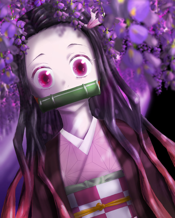 禰豆子を描きました