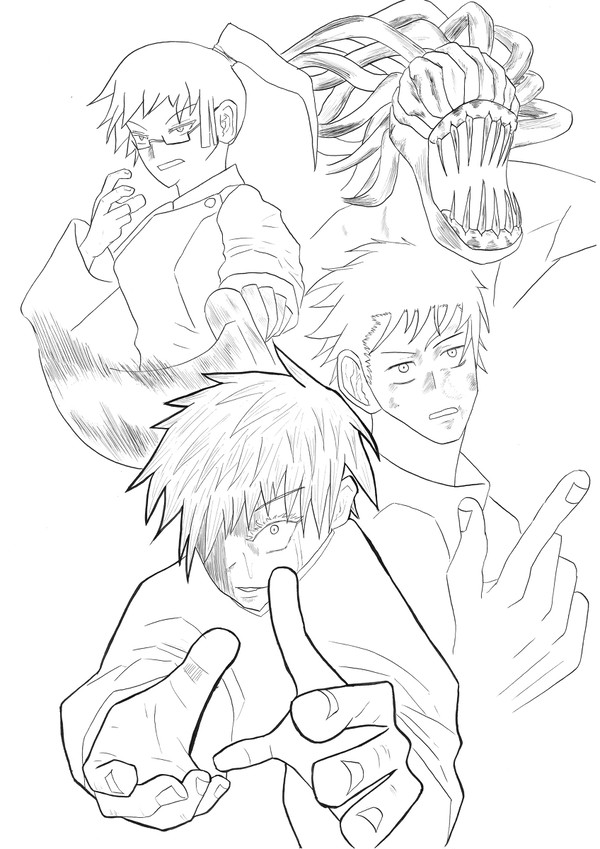 呪術廻戦描いてみた