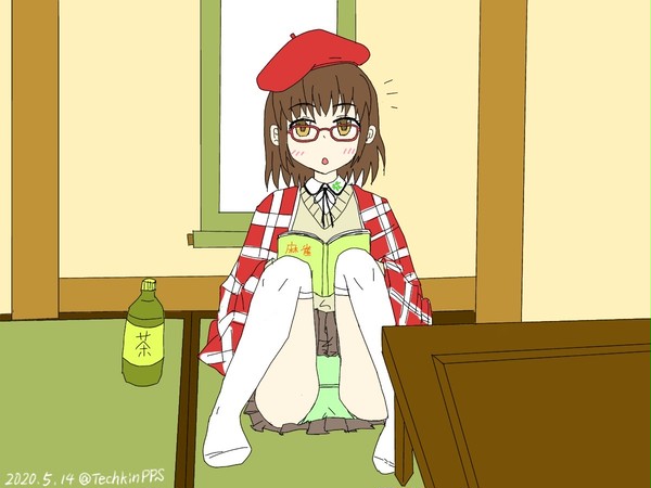 らくがき 雀魂 二之宮花ちゃんパンチラ