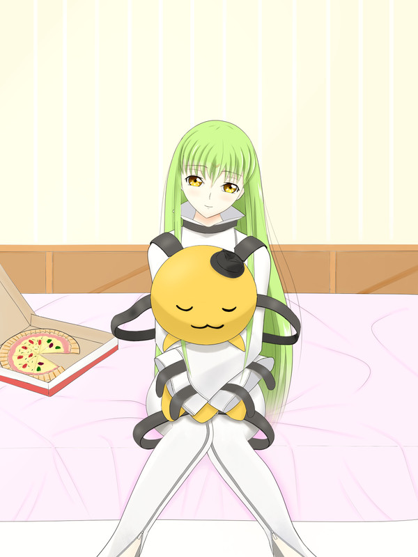 チーズ君だっこしてるC.C.