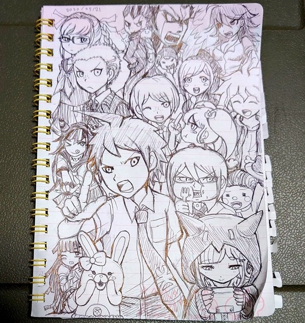 今日の落書き 2020-05-21スーパーダンガンロンパ2