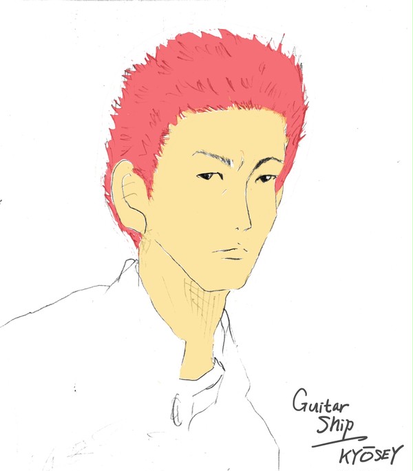 GuitarShipキャラ リアルモデルイラスト【シゲル】