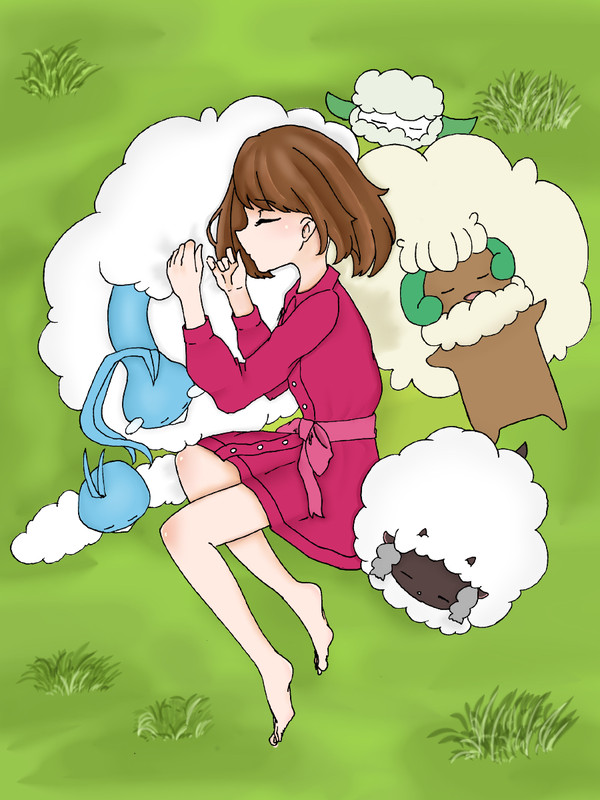 もこもことお昼寝
