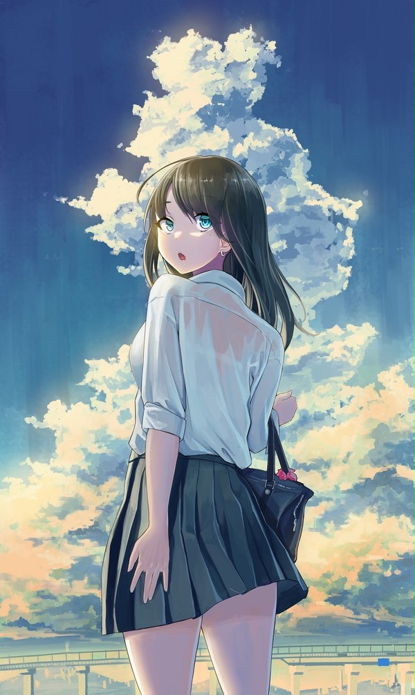 汗染みは淡いブルー
