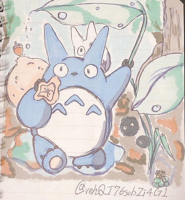 トトロ落書き