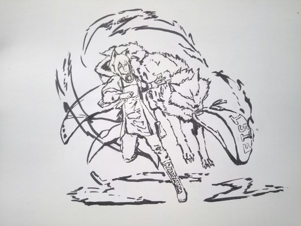 Projekt Red - brushpen line
