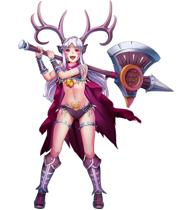사슴뿔 소녀 일러스트