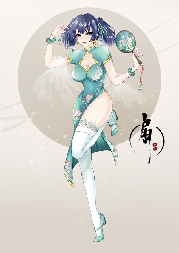 Bellona wearing Qipao