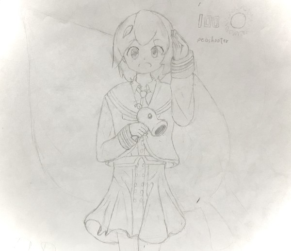 豆シューター　擬人化
