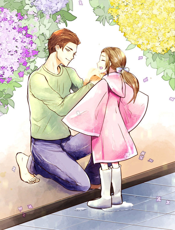 雨の日の二人