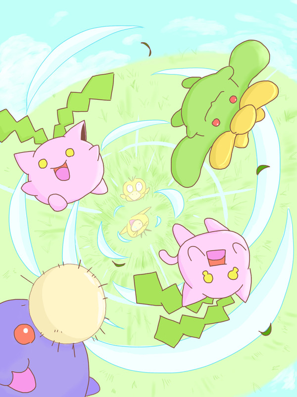 ［ポケモン］ハネッコポポッコワタッコ宙を舞う