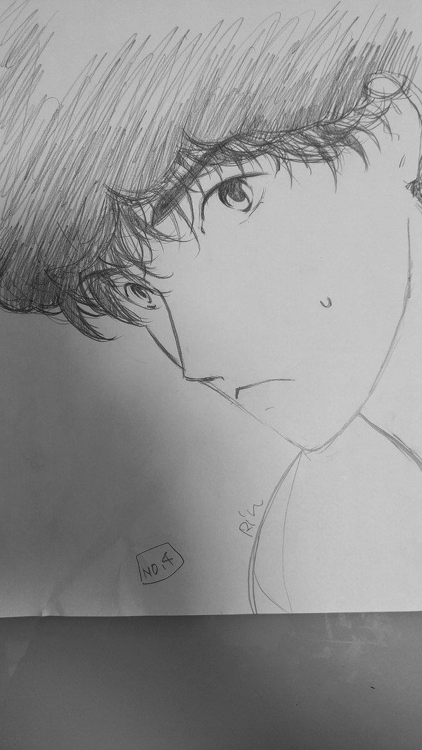 鉛筆画    我路とと    ②