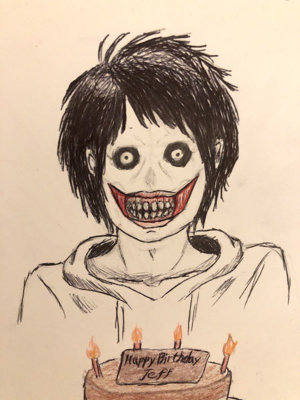Happy Birthday Jeff!!!(頭蓋骨から描いた)