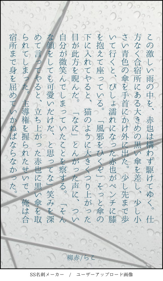 柳赤ssまとめ 4
