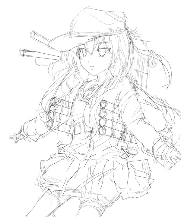 響下書き