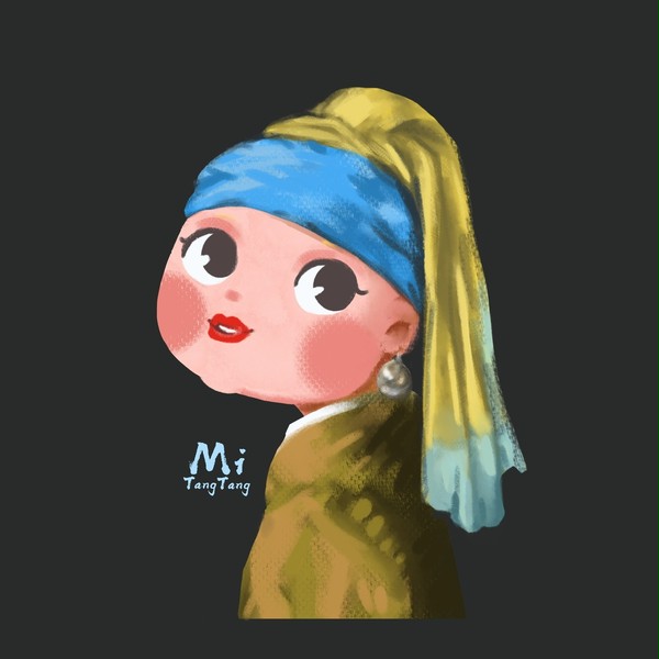 戴珍珠耳環的少女
