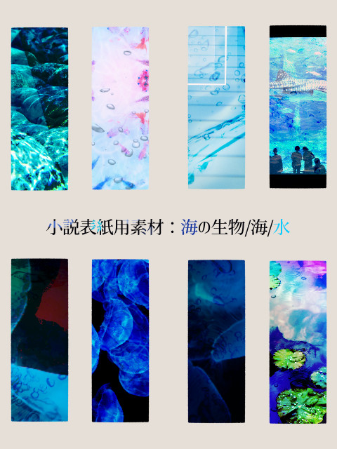 小説表紙用素材：海の生物/海/水