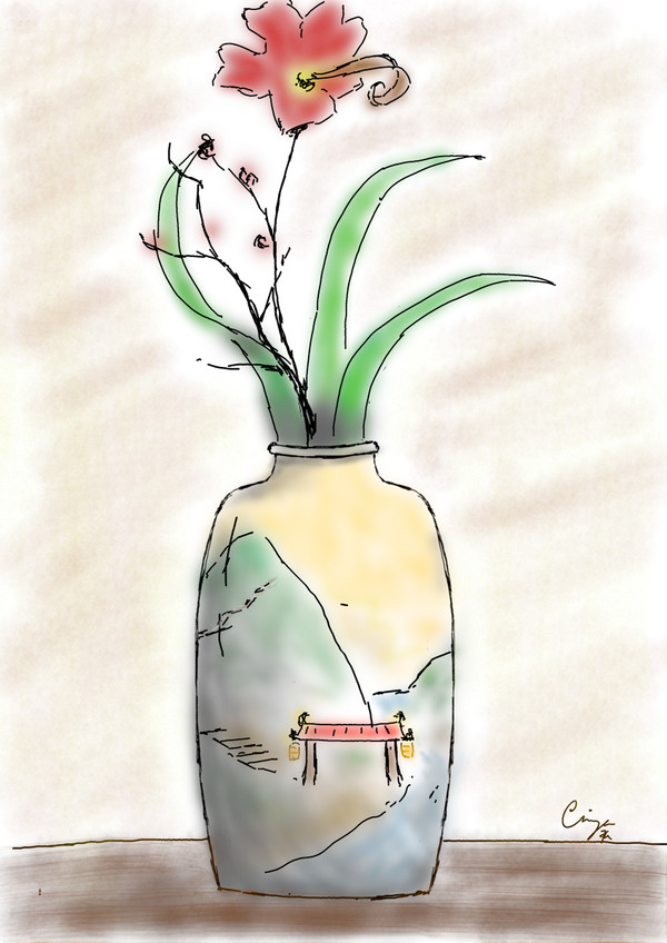 Japanese Style Vase Decor