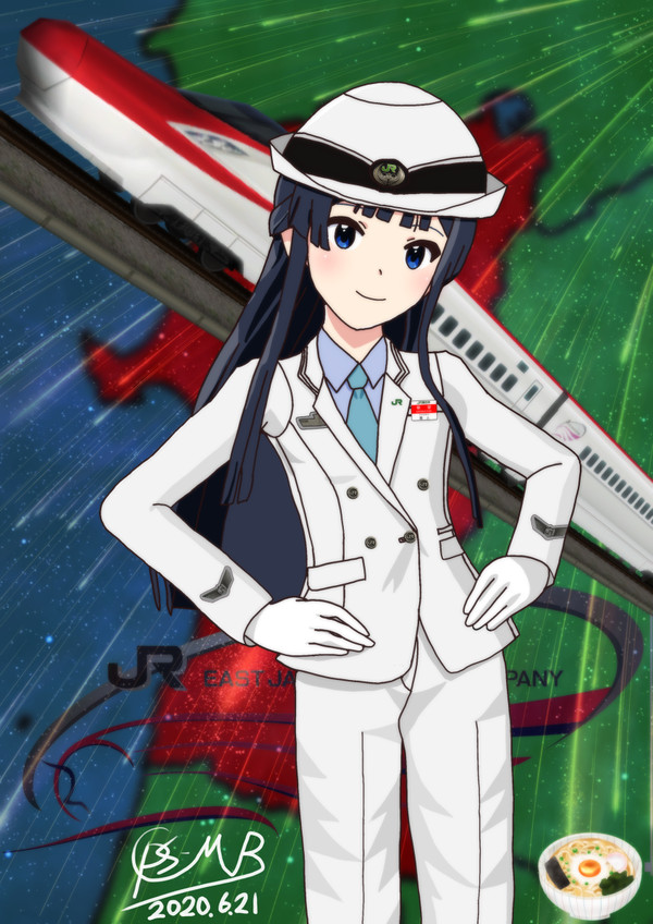 【絵で着せてみたシリーズ】JR東日本旧制服姿の最上静香