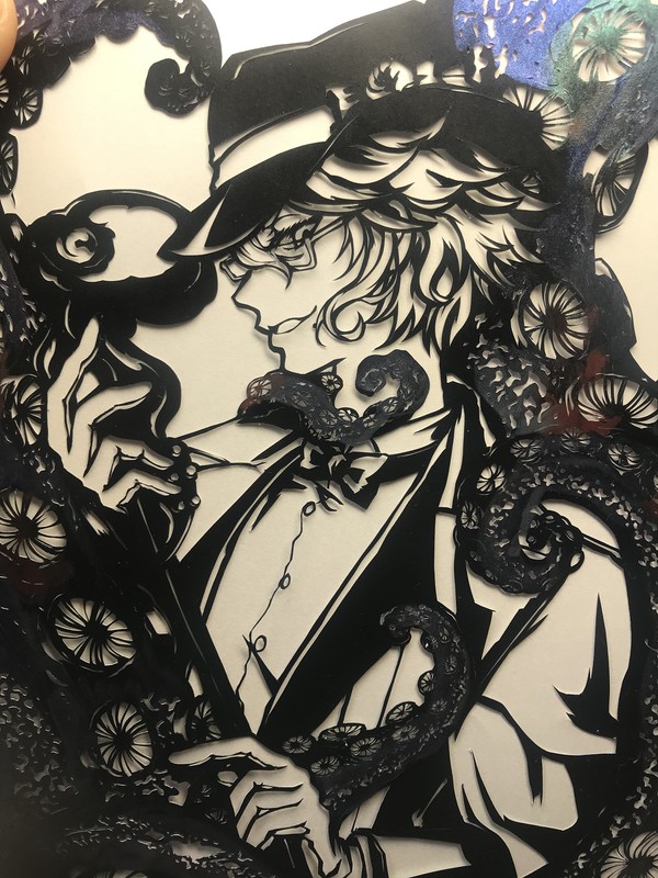 【切り絵】オクタヴィネルの寮長【ツイステッドワンダーランド】