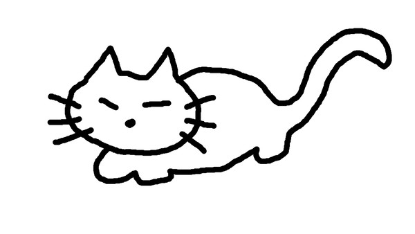 しっぽ付きの猫