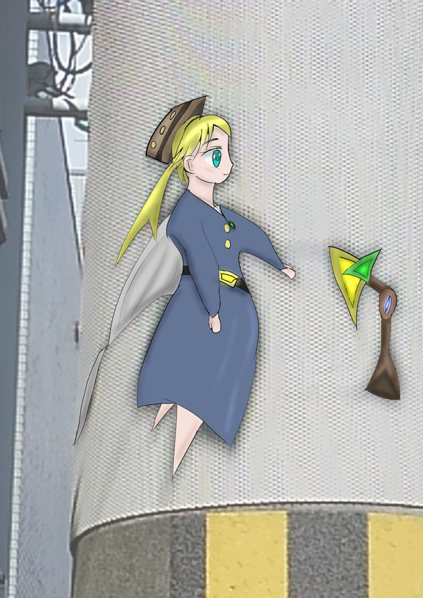twitterの霜月さんの電柱の影を塗ってみた!!