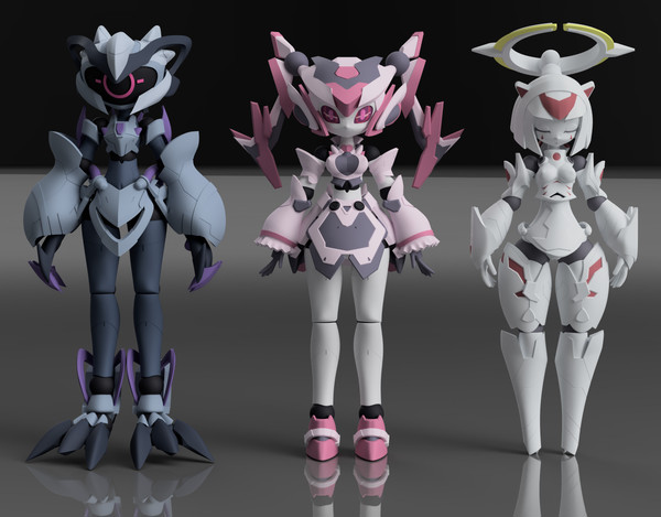 ポチンコフさんデザインのロボ娘ガレージキットシリーズ作るよ!