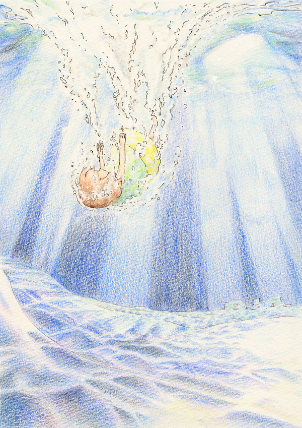 水の中へ