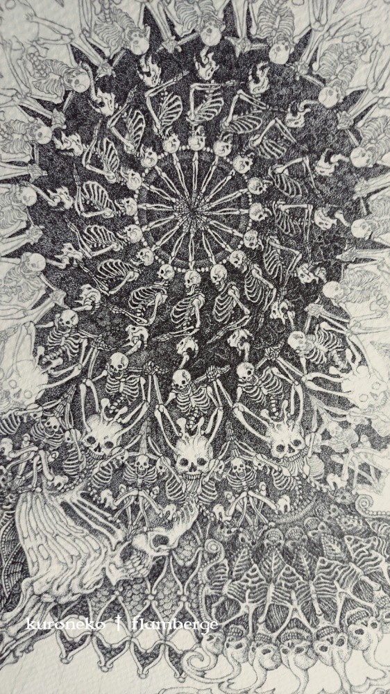 髑髏曼陀羅制作中