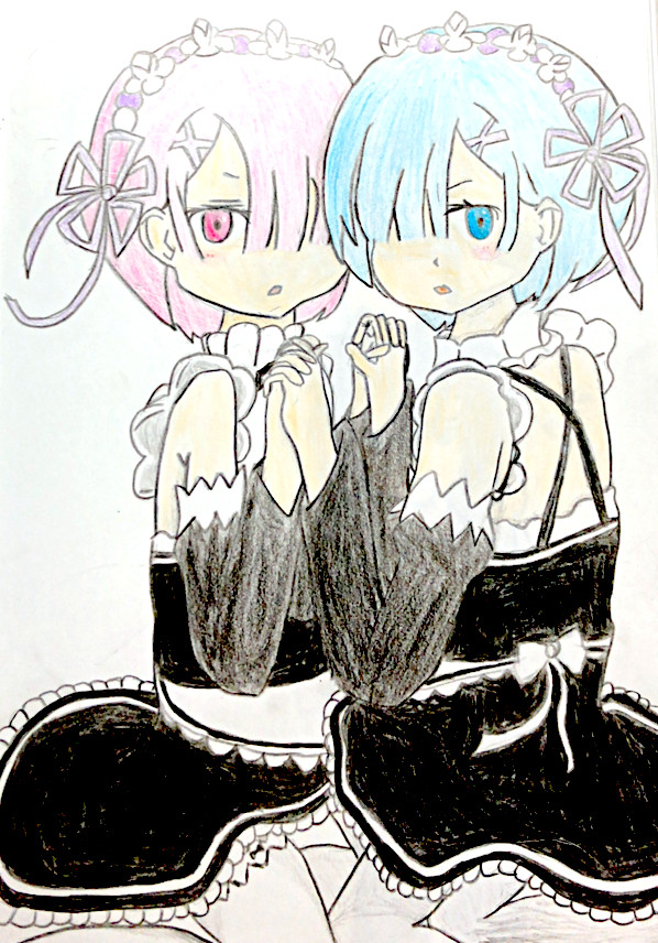 ラムレム描いてみた